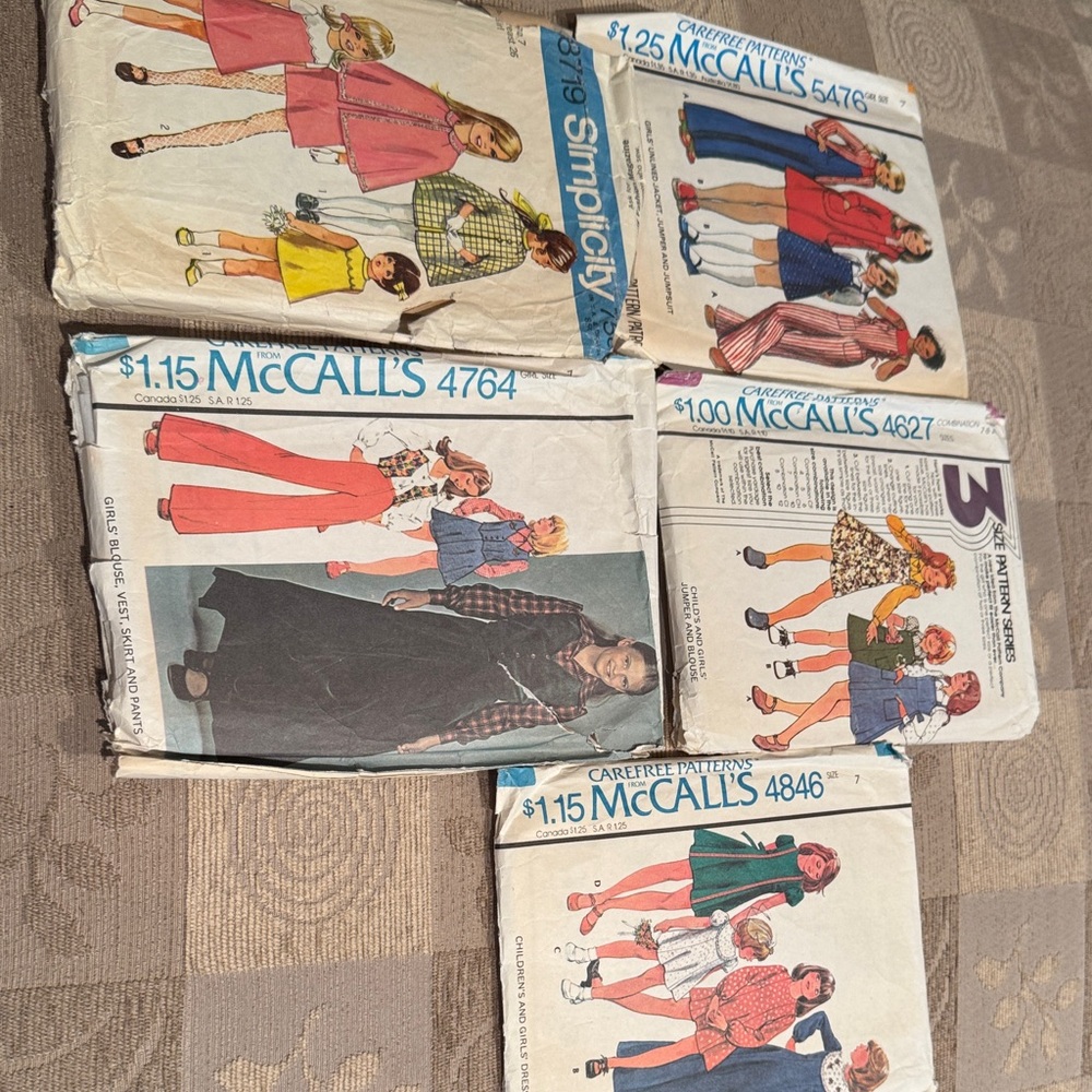 Vintage Girls Sewing Pattern Collection
